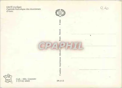 Ercé — Capitala Histórica dos exibidores de ursos — Impressor Combier — Verso