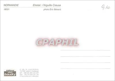 Etretat : l'Aiguille Creuse — Normandie — éditions Alain Baudry n°18331 — Rewers