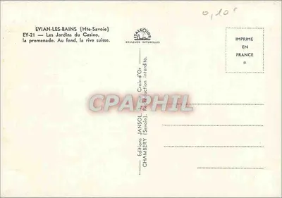 Evian-les-Bains — I Giardini del Casinò, promenade — Edizioni Jansol — Verso
