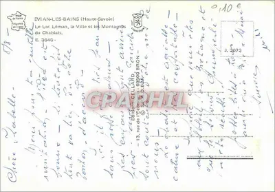 EVIAN les BAINS — widok z lotu — Wydawnictwo CELLÉDOD — Rewers