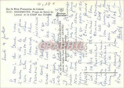 Widok z powietrza jeziora Leman — Les Mémisses, La Dent d'Oche, Szwajcaria — wydawca AS — Rewers