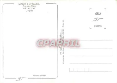 Royat — Kościół — Images de France, wyd. Larrue, n° 635755 — Rewers