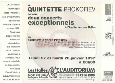 Quinteto Prokofiev — Hommage à Serge Prokofiev — C.D.C. Productions — Verso