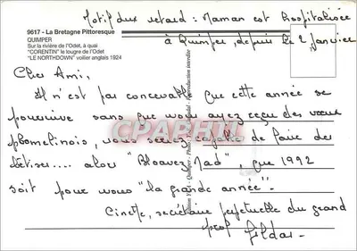 Quimper — La Bretagna Pittoresca — Edizione Y. C. Cadal — Verso