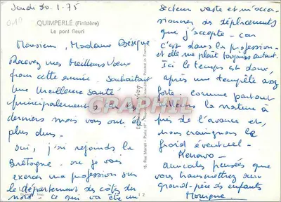 Kolorowy most — Quimperlé (Finistère) — Drukarnia Paris 10e — Rewers