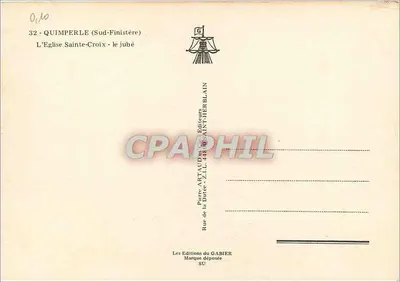 Kościół św. Krzyża — jubé — Quimperlé (Finistère) — Wydawnictwo Artaudin-Gabier — Rewers