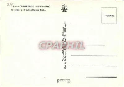 Wnętrze kościoła św. Krzyża — Quimperle (Południowy Finistère) — Pierre Arttau & Cie, Saint-Herblain — Rewers