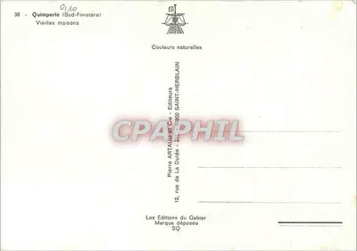 Quimperlé (Sud-Finistère) — Velhas casas — Edições do Gabier — Verso