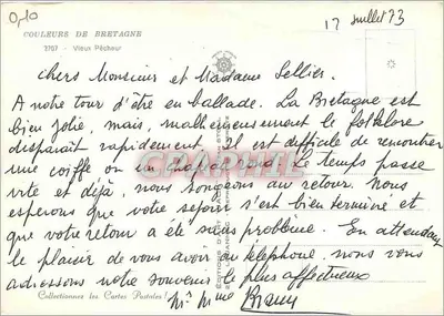 Alter Fischer — Bretagne — Éditions Darteil — Rückseite
