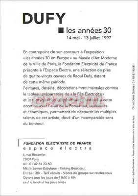 Raoul Dufy — lata 30. — Fundacja Elektryczności Francji — Rewers