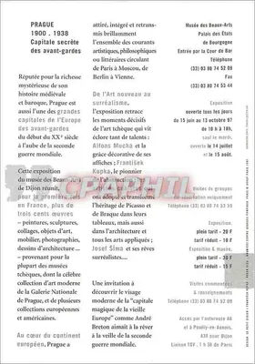 Praga 1900-1938 — Sekretne stolice awangard — Muzeum Sztuk Pięknych w Dijonie — Rewers