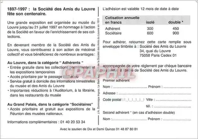 Gesellschaft der Freunde des Louvre — Centenary 1897-1997 — Verlag: Gesellschaft der Freunde des Louvre — Rückseite