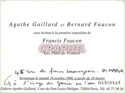 Cinco tigelas decorativas — exposição Francis Faucon — Galeria Agathe Gaillard, Paris — Verso