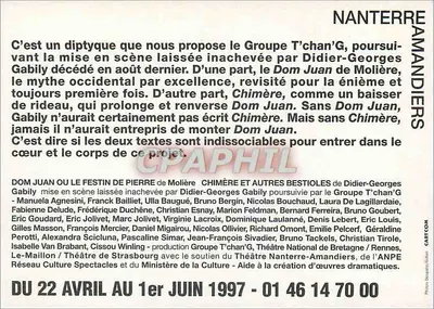 Dom Juan/Chimère — messa in scena Gabily — Teatro Nanterre-Amandiers — Verso