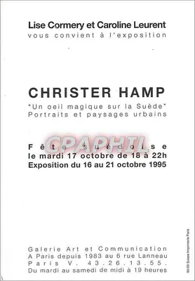 Exposição Christoer Hamp — 'Um olho mágico sobre a Suécia' — Galeria Art et Communication, Paris — Verso
