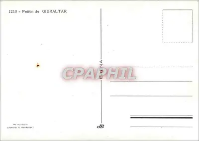 Le Penón de Gibraltar — widok zachodzącego słońca — n°1210 — Rewers