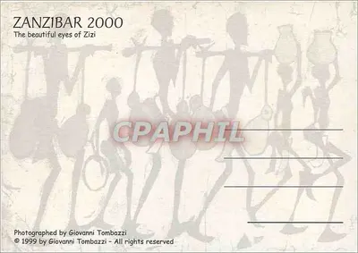 Zanzibar 2000 — Os belos olhos de Zizi — Fotografado por Giovanni Tombazzi — Verso
