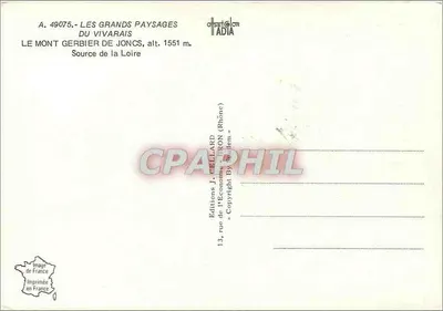 O Mont Gerbier de Joncs — Fonte da Loire — Éditions J. Cellard — Verso