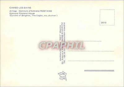 Cambo-les-Bains — Moradia de Edmond Rostand — Sociedade de Edições 'Roy' Biarrat — Verso