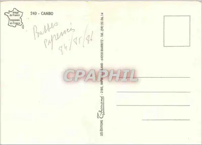 Cambo — Souvenir de Cambo — Wydawca Chouand, n° 240 — Rewers
