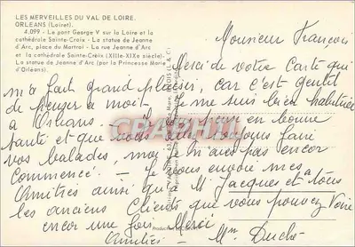 Orléans — As maravilhas do Vale da Loire — Edições Valoire, n° 4.099 — Verso