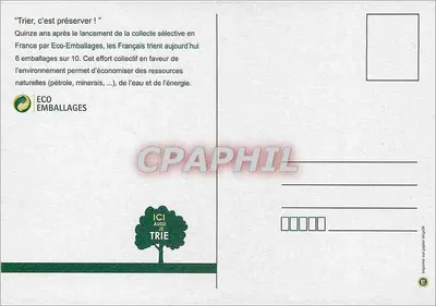 Trier, é preservar — campanha Eco-Emballages — Associação dos Maires da França — Verso