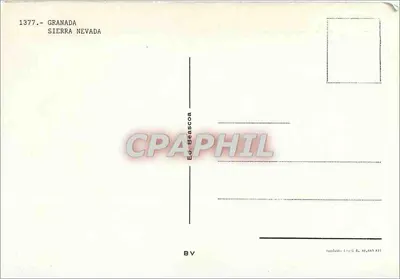 Granada - Sierra Nevada — editor Ed. Beascoa, n° 1377 — Verso
