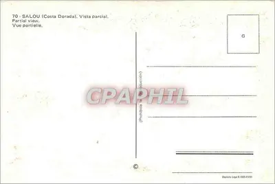 Salou — vista parcial da praia e dos edifícios — n°70 — Verso