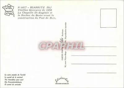 Biarritz w 1858 r. — Katedra św. Eugenii — Van der Stuyf, Af. oryginalna — Rewers