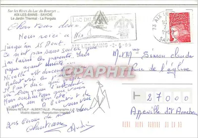 एक्स-लेस-बैंस के थेरमल गार्डन — पेर्गोला और फूलों के बर्डर के दृश्य — एडिशन्स रेवल्प — पीछे