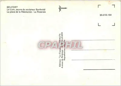 Belfort — O Leão, a Praça da Resistência, o Jardim das Rosas — Edições 'La Cigogne' — Verso