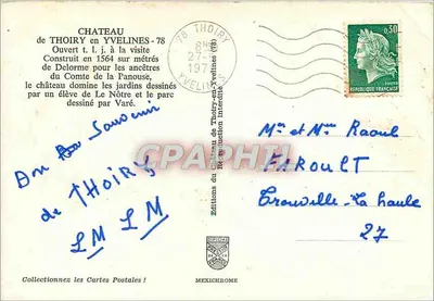 Castelo de Thoiry — Yvelines — Éditions Mexichrome — Verso