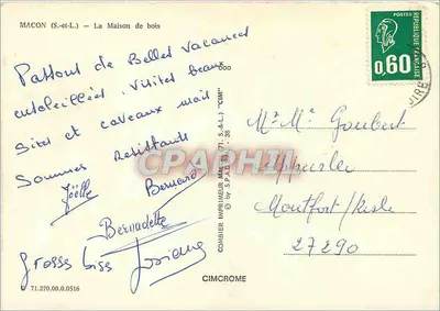 Macon (S.-et-L.) — Domy drewniane — Combier Imprimeur — Rewers