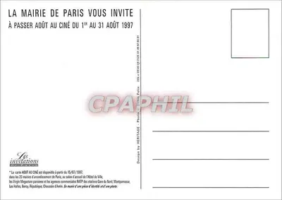 Agosto al Cinema — Parigi — Municipio di Parigi — Verso