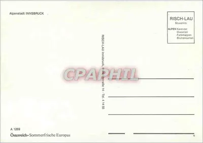 Alpenstadt INNSBRUCK — Tyrol — wydawca RISCH-LAU, nr A 1269 — Rewers