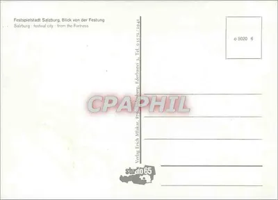 Salzburgo — vista aérea desde la fortaleza — Verlag Erich Mlakar — Reverso