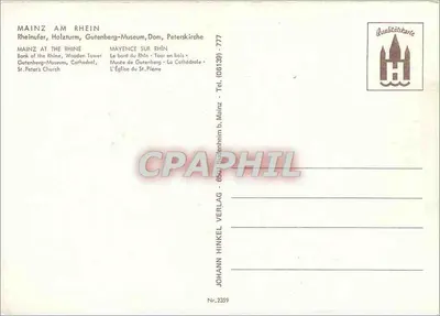 Mainz — widok panoramiczny — Johann Hinkel Verlag, nr 2359 — Rewers