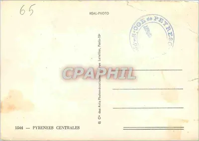 Pirinei Centrali — Cartolina illustrata con mappe e fotografie — Cité des Arts Photomécaniques, Parigi — Verso