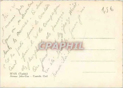Sfax (Tunisja) — Aleja Jules-Gau — widok panoramiczny na morze — wydawca Cim — Rewers