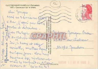 Guistreham-Rivabella (Calvados) — Widok z tyłu na farbę — Wydawnictwo Normandzkie LE GOUBEY — Rewers