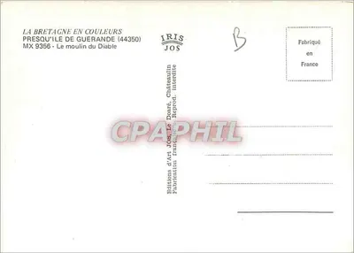 O moinho do Diabo — Presqu'île de Guérande (44350) — Éditions d'Art JOS — Verso