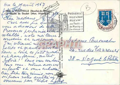 Moinho de Daudet — Provence — Éditions de France — Verso