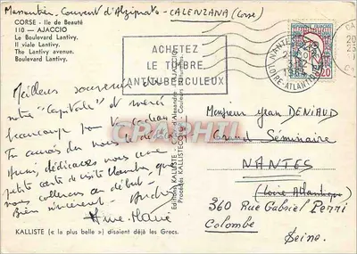 Menton - Côte d'Azur — uitzicht van de boulevard Lantivy — Uitgaven Kalliste — Achterkant