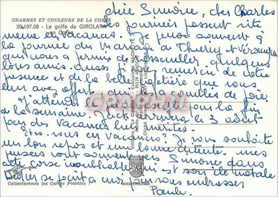 Golfo di Girolata — Corsica — Edizioni La Cigogne — Verso