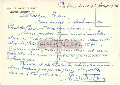 Most du Gard — Rzymski Aqueduk — Éditions de la C.A. — nr 3061 — Rewers