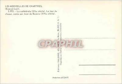 Chartres — Katedra — Chór — Wydawca Valoire — Rewers