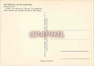 Chartres — Mosty nad Eure i katedra — Wydawnictwo Valoire — Rewers