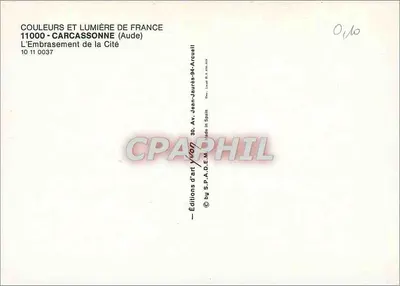 Carcassonne — El incendio de la Ciudad — Ediciones de arte YVON — Reverso