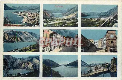 Cattaro — vista panorâmica e porto — editor desconhecido, número de série não visível