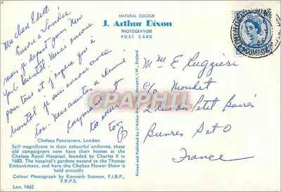 Chelsea Pensioners — Hospital Real de Chelsea — J. Arthur Dixon — Verso